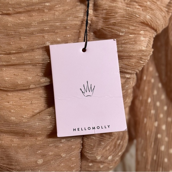 Hello Molly Blush Textured Crop Top Size L - Picture 10 of 11